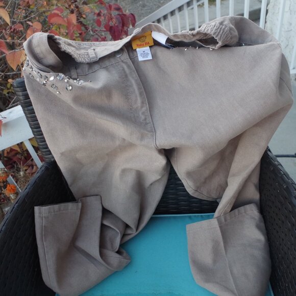 Ruby Red Vintage Slacks With Rhinestones & Sparkles Cow Girl Style - Picture 3 of 5